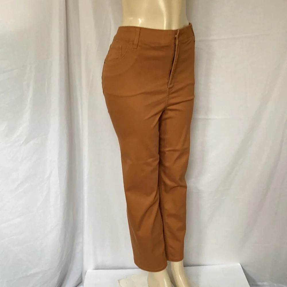 AVA & VIV Jeans Women’s Plus Size 22W Wide Leg Pants Burnt Orange Color NWOT_3